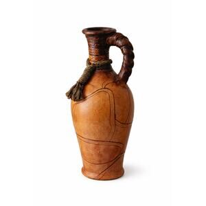 Vintage Mexican Rustic Pottery Vase Hecho en Mexico 17″ Tall Sculptural Decor